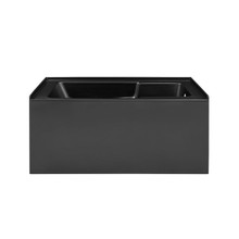 Swiss Madison  SM-AB550MB Voltaire 54" X 30" Right-Hand Drain Alcove Bathtub with Apron in Matte Black