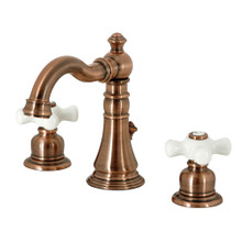 Kingston Brass  Fauceture FSC197PXAC American Classic Widespread Bathroom Faucet, Antique Copper