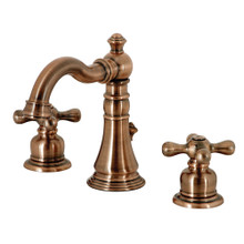 Kingston Brass  Fauceture FSC197AXAC American Classic Widespread Bathroom Faucet, Antique Copper