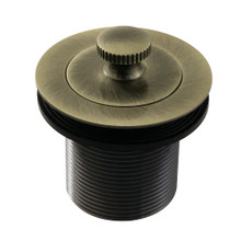 Kingston Brass  DLT17AB 1-1/2" Lift and Turn Tub Drain with 1-3/4" Body Thread, Antique Brass