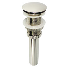 Kingston Brass  Fauceture EV8216 Coronel Push Pop-Up Bathroom Sink Drain without Overflow, Polished Nickel