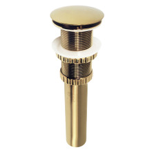 Kingston Brass  Fauceture EV8217 Coronel Push Pop-Up Bathroom Sink Drain without Overflow, Brushed Brass