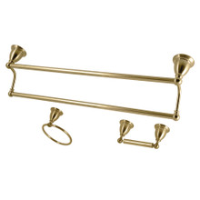 Kingston Brass  BAK175348BB Heritage 3-Piece Bathroom Accessory Set, Brushed Brass