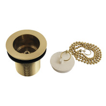 Kingston Brass  DSP20SB 1-1/2" Chain and Stopper Tub Drain with 2" Body Thread, Brushed Brass