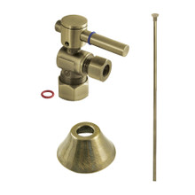 Kingston Brass  CC53303DLTKF20 Modern Plumbing Toilet Trim Kit, 5/8" x 3/8" O.D. Comp, Antique Brass