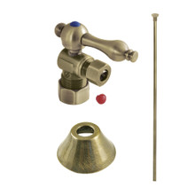 Kingston Brass  CC53303TKF20 Traditional Plumbing Toilet Trim Kit, 5/8" x 3/8" O.D. Comp, Antique Brass