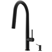Vigo  VG02029MBK5 Greenwich Kitchen Faucet With Braddock Soap Dispenser In Matte Black