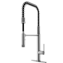 Vigo  VG02037STK1 Sterling Pull-Down Sprayer Kitchen Faucet With Deck Plate In Stainless Steel