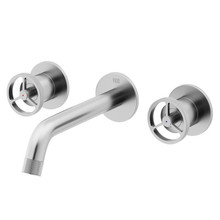 Vigo VG05007BN Cass Two-Handle Wall Mount Bathroom Faucet In Brushed Nickel