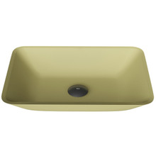 Vigo VG07115 Gold Sottile Matteshell Rectangular Vessel Bathroom Sink