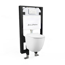 Swiss Madison  SM-WK449 Well Made Forever SM-WK449-01W - St. Tropez Wall-Hung Toilet Bundle, Glossy White