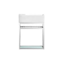 Swiss Madison  SM-BV551C Pierre 19.5 Single, Open Shelf, Chrome Metal Frame Bathroom Vanity