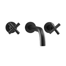 Swiss Madison  SM-BF62MB Ivy Double-Cross Handle Valve, Wall-Mount, Bathroom Faucet in Matte Black