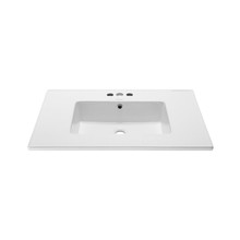 Swiss Madison  SM-VT328-3 Voltaire 31" Vanity Top Bathroom Sink with 4" Centerset Faucet Holes