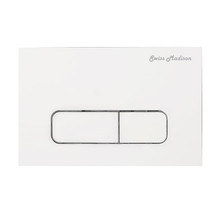 Swiss Madison  SM-WC003W Wall Mount Dual Flush Actuator Plate with Rectangle Push Buttons in White