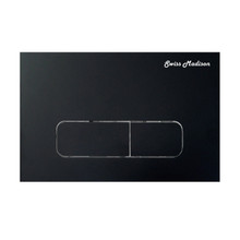 Swiss Madison  SM-WC003B Wall Mount Dual Flush Actuator Plate with Rectangle Push Buttons in Matte Black