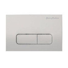 Swiss Madison  SM-WC003C Wall Mount Dual Flush Actuator Plate with Rectangle Push Buttons in Matte Chrome