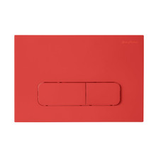 Swiss Madison  SM-WC003MR Wall Mount Dual Flush Actuator Plate with Rectangle Push Buttons in Matte Red