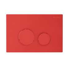 Swiss Madison  SM-WC001MR Wall Mount Dual Flush Actuator Plate with Round Push Buttons in Matte Red