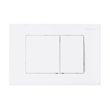 Swiss Madison  SM-WC002MW Wall Mount Dual Flush Actuator Plate with Square Push Buttons in Matte White