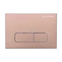 Swiss Madison  SM-WC003R Wall Mount Dual Flush Actuator Plate with Rectangle Push Buttons in Rose Gold