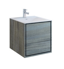 Fresca  FCB9224OG-I Catania 24" Ocean Gray Wall Hung Modern Bathroom Cabinet w/ Integrated Sink