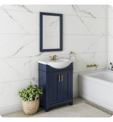 Fresca  FVN2302RBL-CMB Hartford 24" Royal Blue Traditional Bathroom Vanity