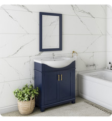 Fresca  FCB2303RBL-I Hartford 30" Royal Blue Traditional Bathroom Vanity