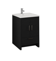 Fresca  FCB9424DGO-I Imperia 24" Dark Gray Oak Free Standing Modern Bathroom Cabinet w/ Integrated Sink