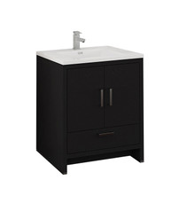 Fresca  FCB9430DGO-I Imperia 30" Dark Gray Oak Free Standing Modern Bathroom Cabinet w/ Integrated Sink