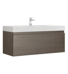 Fresca  FCB8011GO-I Mezzo 48" Gray Oak Wall Hung Modern Bathroom Cabinet w/ Integrated Sink