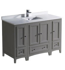 Fresca  FCB20-122412GR-CWH-U Oxford 48" Gray Traditional Bathroom Cabinets w/ Top & Sink