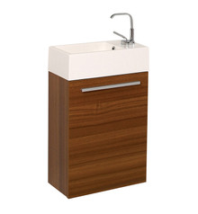 Fresca  FCB8002TK-I Pulito 16" Small Teak Modern Bathroom Vanity w/ Integrated Sink