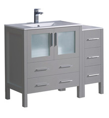 Fresca  FCB62-3012GR-I Torino 42" Gray Modern Bathroom Cabinets w/ Integrated Sink