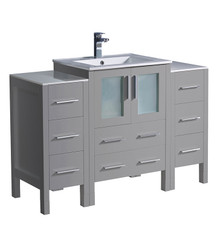 Fresca  FCB62-122412GR-I Torino 48" Gray Modern Bathroom Cabinets w/ Integrated Sink
