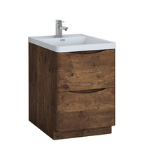 Fresca  FCB9124RW-I Tuscany 24" Rosewood Free Standing Modern Bathroom Cabinet w/ Integrated Sink
