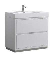 Fresca  FCB8436WH-I Valencia 36" Glossy White Free Standing Modern Bathroom Vanity