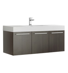 Fresca  FCB8092GO-I Vista 48" Gray Oak Wall Hung Modern Bathroom Cabinet w/ Integrated Sink