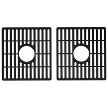 Vigo  VGSG3318BLMB  15 1/8 In. X 14 3/4 In. Silicone Protective Kitchen Sink Grid For Double Basin In Matte Black