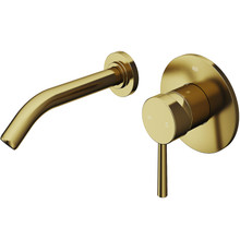 Vigo  VG05001MG Olus Wall Mount Bathroom Faucet In Matte Brushed Gold