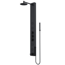 Vigo  VG08022MB Bowery 6 1/4 In. Shower Massage Panel With Circular Rainfall Shower Head And Tub Filler In Matte Black