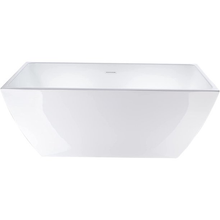 Vanity Art VA6821-PW-S 59" Bathroom Freestanding Acrylic Soaking Bathtub - Pure White