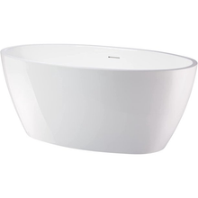 Vanity Art VA6834-IO-S Freestanding 55 inch x 32 inch Bathtub- White with Integrated Overflow
