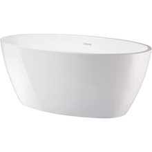 Vanity Art VA6834-PW-S Freestanding 55 inch x 32 inch Bathtub with Slotted Overflow and Drain- Pure White