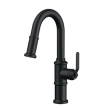 Danze D150537BS Kinzie Single Handle Pull-Down Prep Faucet 1.75gpm -  Satin Black
