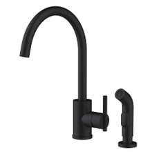 Danze D401058BS Parma Single Handle Kitchen Faucet with Side Spray 1.75gpm - Satin Black