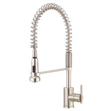 Danze D455258SS Parma Single Handle Pre-Rinse Spring Spout Kitchen Faucet 1.75gpm - Stainless Steel
