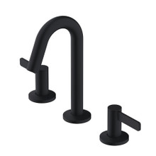 Danze D303130BS Amalfi Trim Line Two Handle Widespread Lavatory Faucet w/ Metal Touch Down Drain 1.2gpm - Satin Black