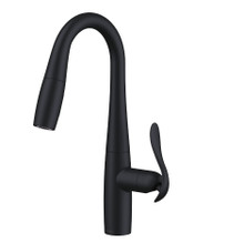 Danze D150612BS Selene Single Handle Pull-Down Prep Faucet w/ Snapback 1.75gpm - Satin Black