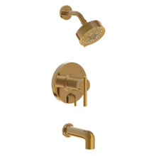 Danze D511058BBTC Parma   Single Handle Tub & Shower Faucet Trim Kit & Treysta Cartridge w/ Diverter on Valve & 5 Function Showerhead 1.75gpm -Brushed Bronze
